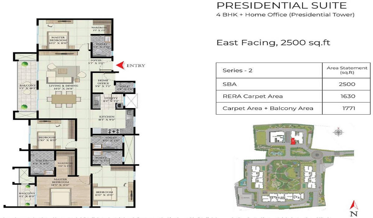 4BHK Floor Plan Abhee Aaria in Gunjur Road, Bangalore