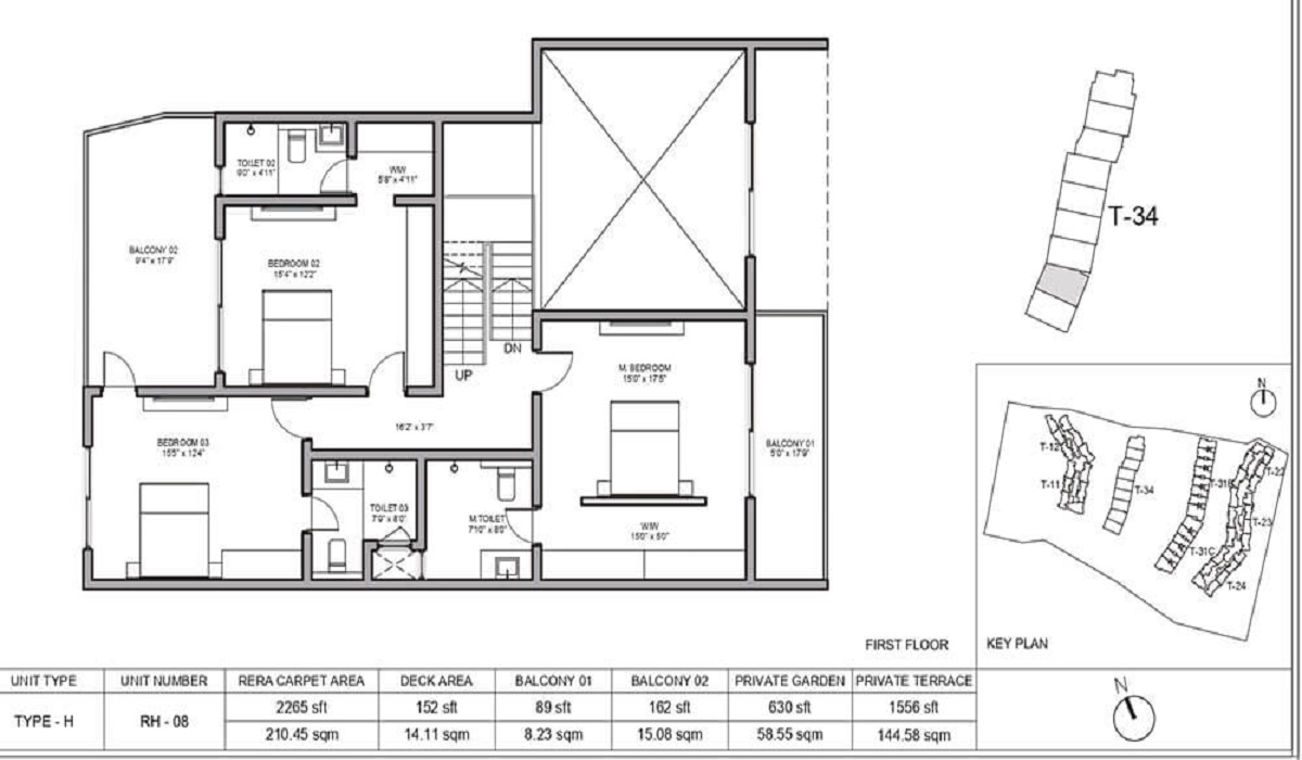 Row House Floor Plan Birla Trimaya in Shettigere, Devanahalli, Bangalore
