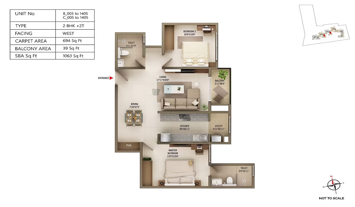 Floor Plan Concorde Antares in Vidyaranyapura, North Bangalore