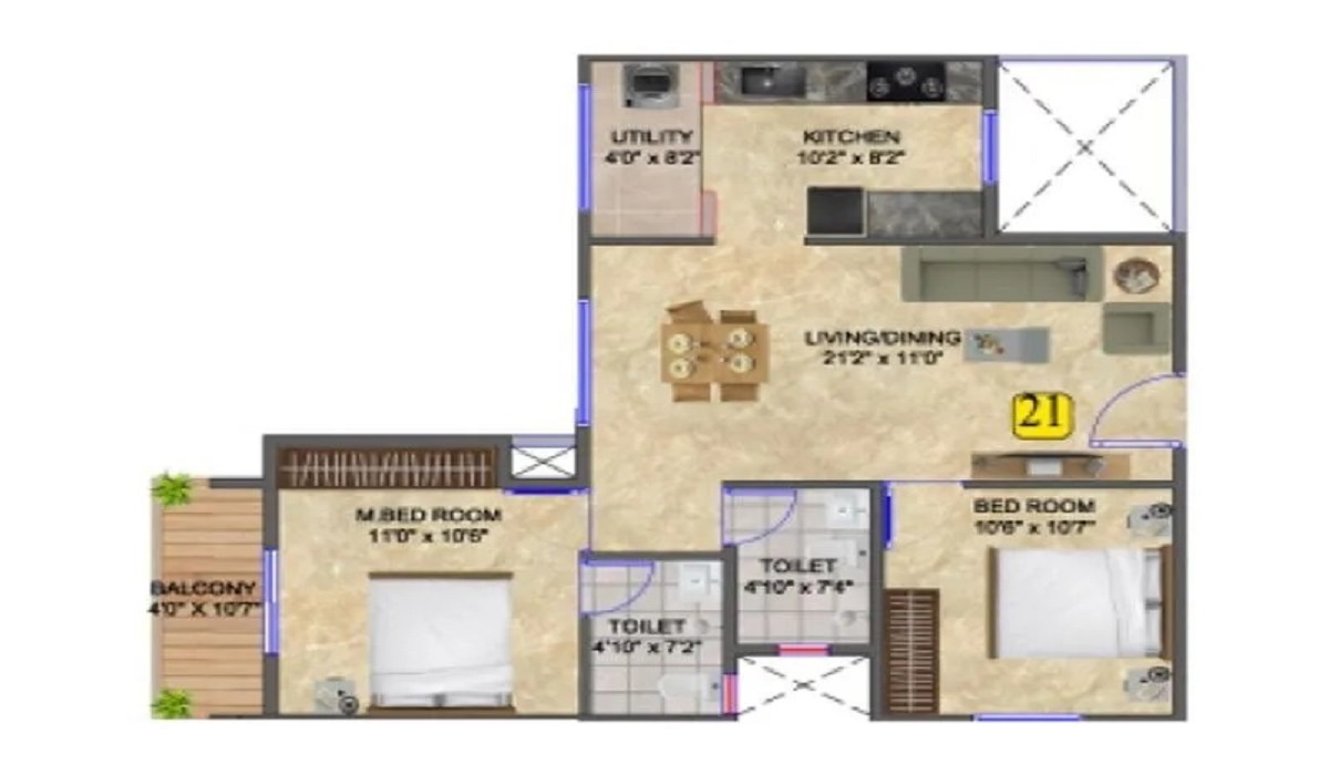 Floor Plan DS-MAX Sky Sisira, located near the Rajanukunte Toll in Yelahanka, Bangalore