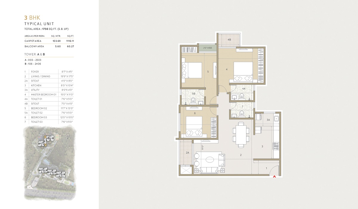 Orchid Life in Gunjur, Bangalore 3BHK