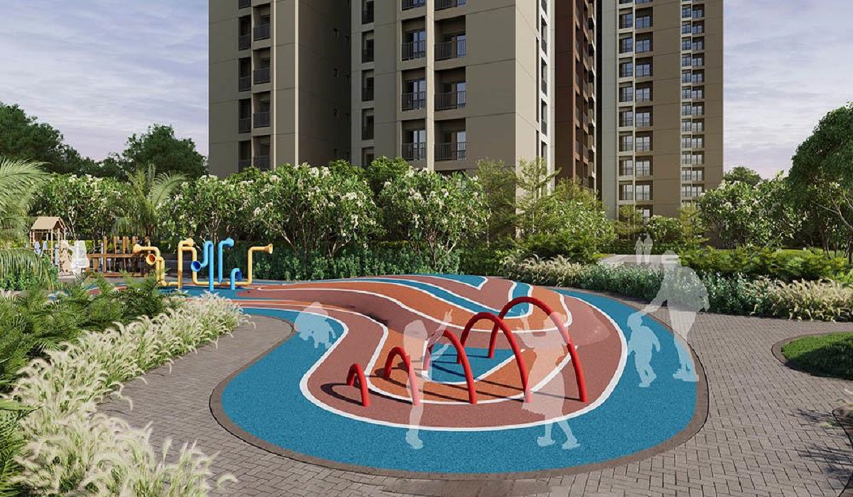 Children's Play Area and Landscaped Gardens at Orchid Life in Gunjur, Bangalore