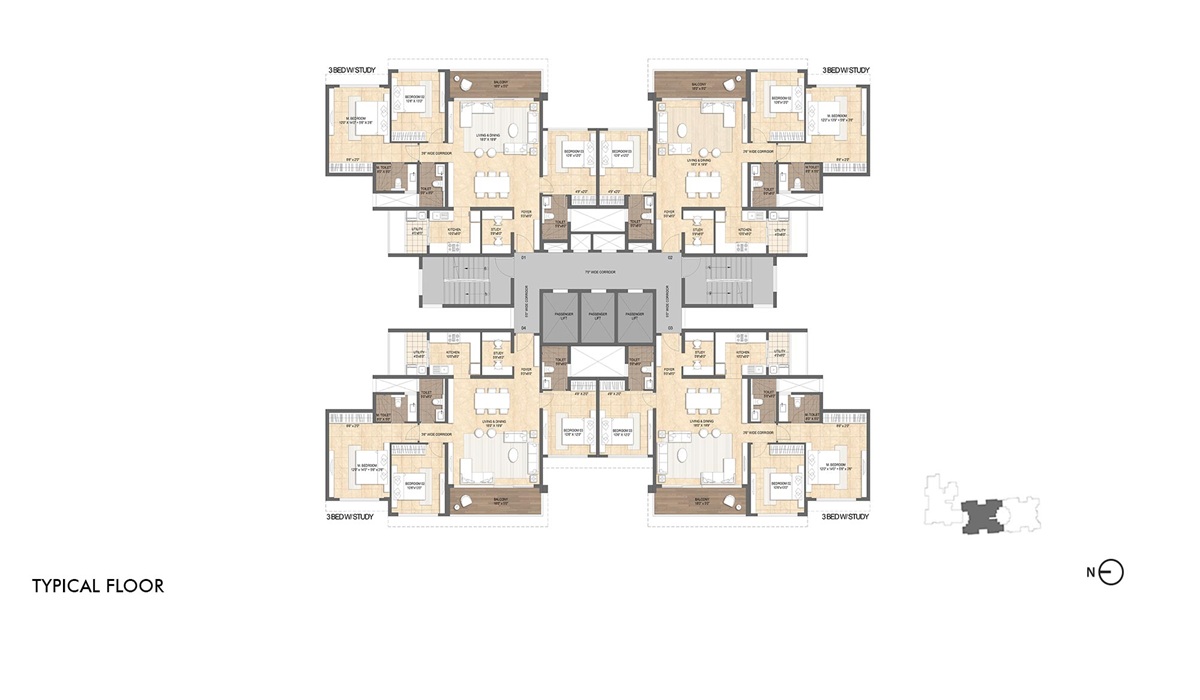 Lodha Mirabelle at Manyata Tech Park in Thanisandra, Bangalore Floor Plan