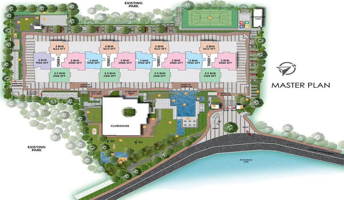 Master Plan NCC Urban Lake Springs in Anjanapura, JP Nagar, Bangalore