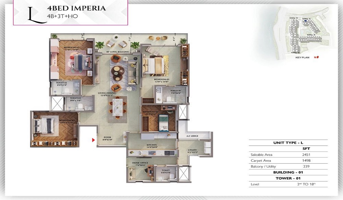 4BHK Apartments Prestige Raintree Park in Varthur Road, Whitefield, Bangalore