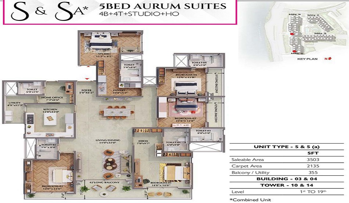 5BHk Floor Plan Prestige Raintree Park in Varthur Road, Whitefield, Bangalore