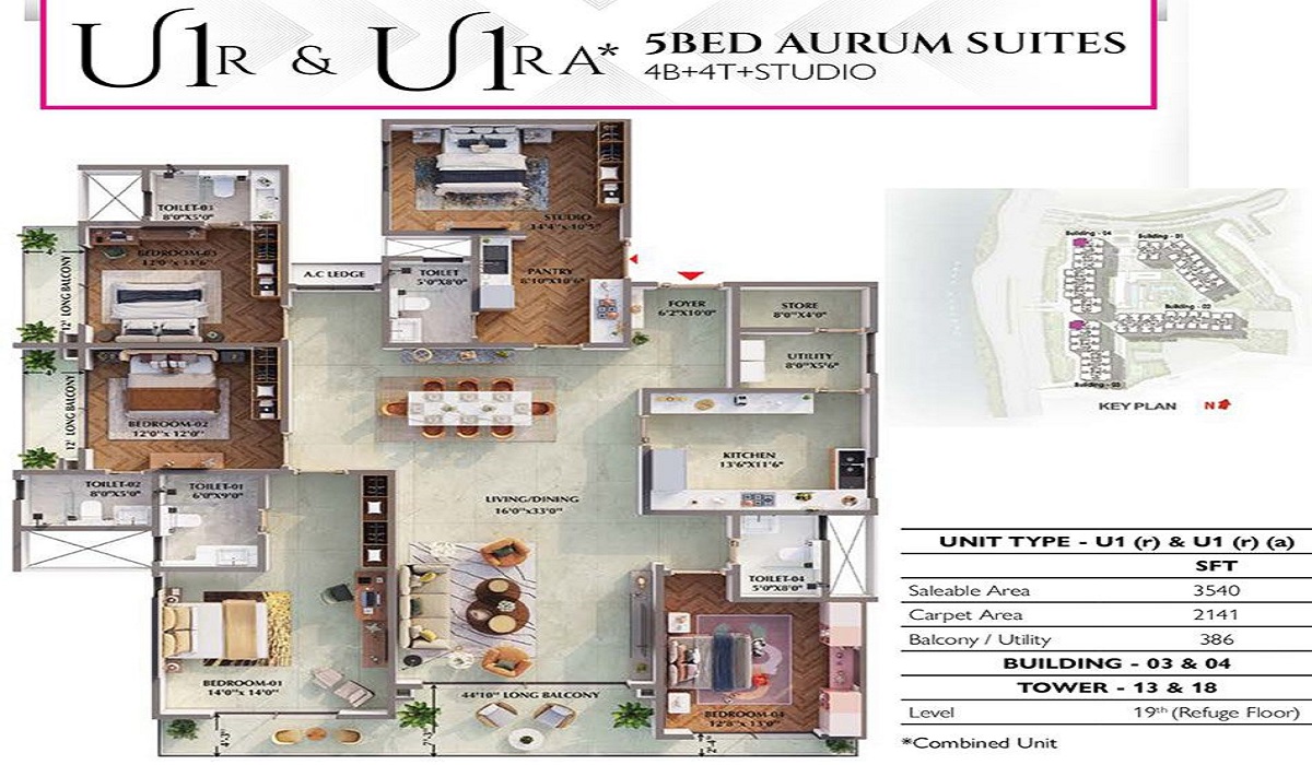 5BHK Floor Plan Prestige Raintree Park