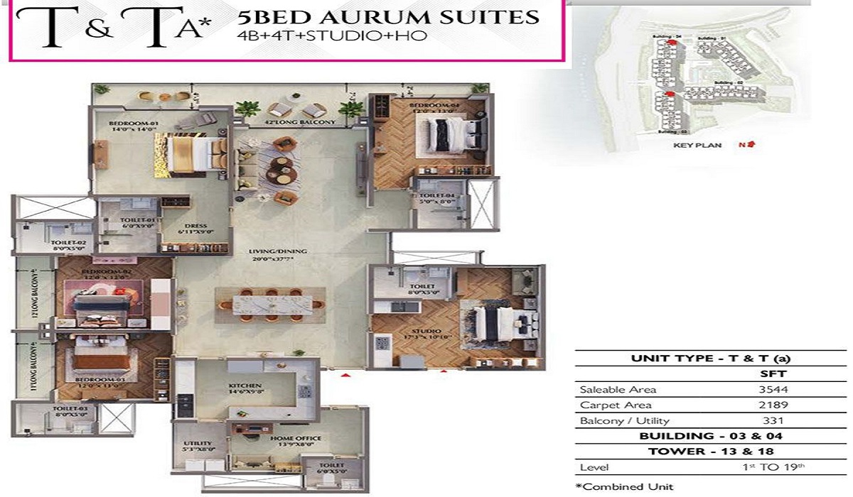 5BHk Floor Plan Prestige Raintree Park in Varthur Road, Whitefield, Bangalore