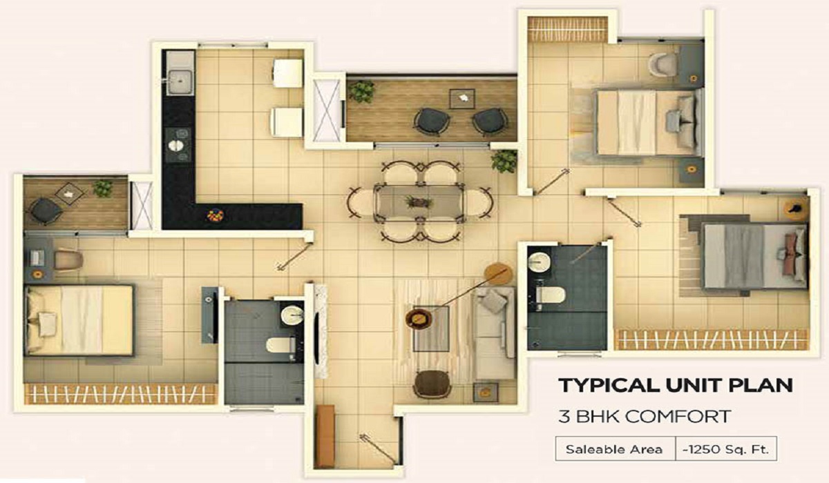3BHk Provident Ecopolitan, Aerospace Park, Bangalore