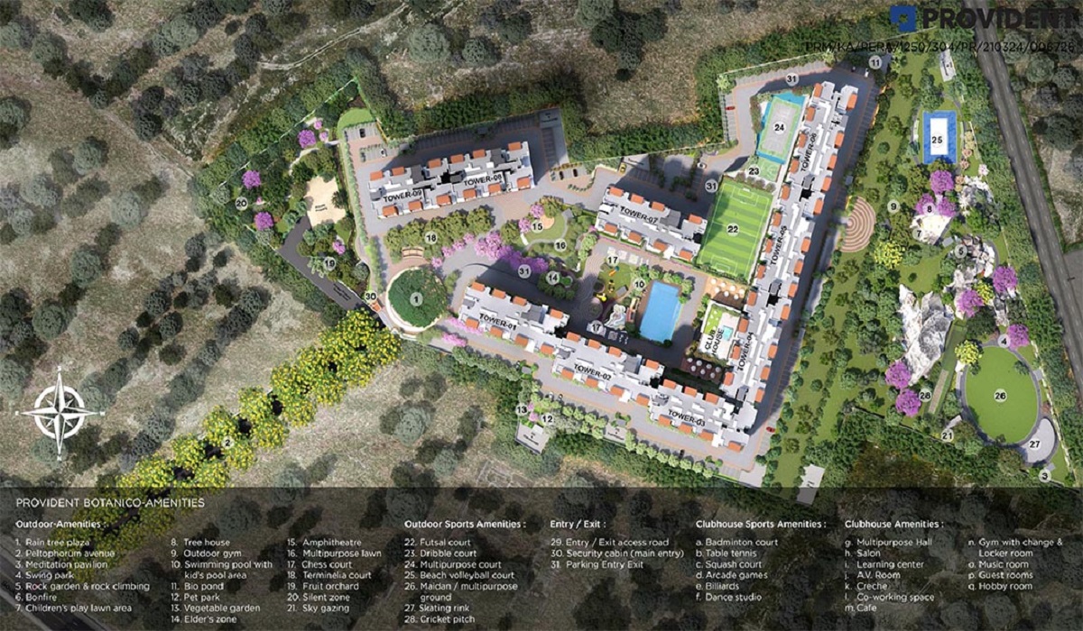 Provident Botanico Soukya Road, Whitefield, Bangalore Master Plan