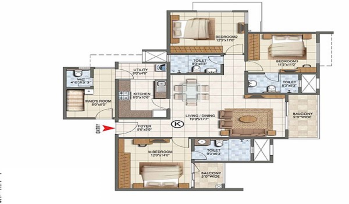 Purva Codename Infinity airport road Bangalore 4BHK Floor Plan