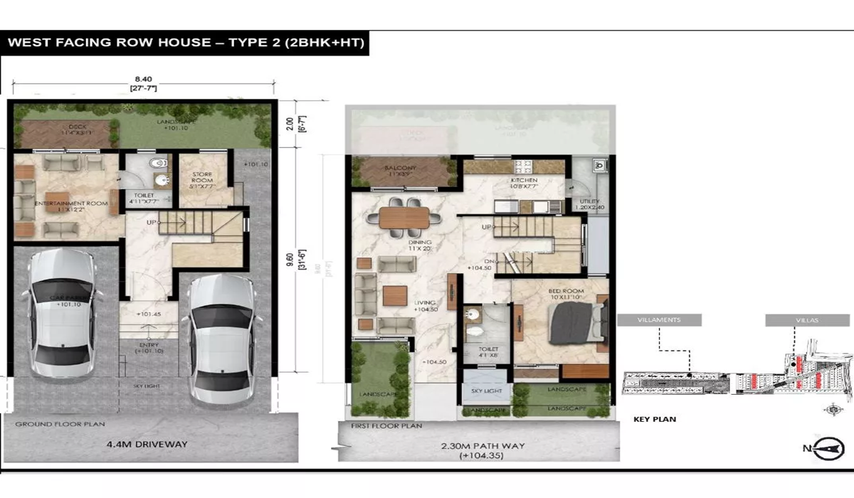 4BHK Floor Plan Radiance Gardenia on Hennur Road, Bangalore