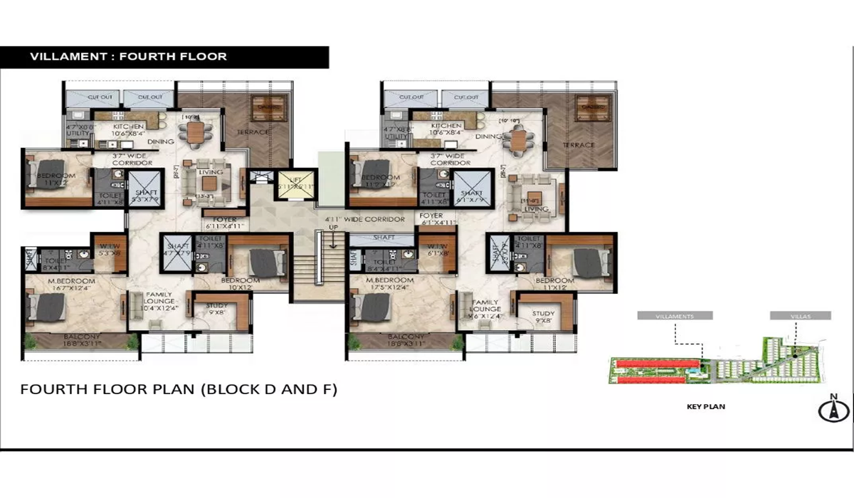 3BHK Floor Plan Radiance Gardenia