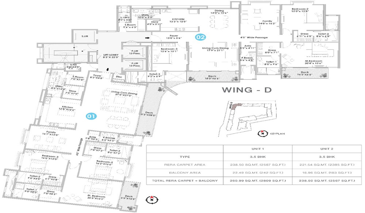 Raheja Vivarea Koramangala Bangalore 3.5BHK Floor Plan