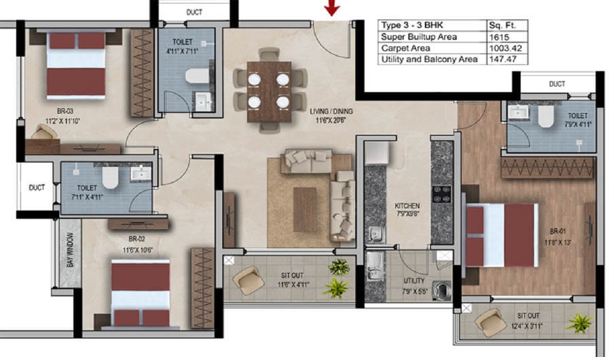 3BHK Luxury Apartments
