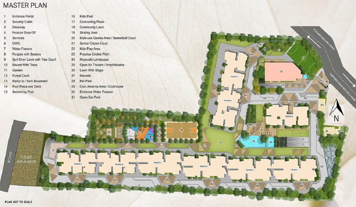 SNN Estates Felicity near Manyata Tech Park, Rachenahalli, Bangalore Master Plan
