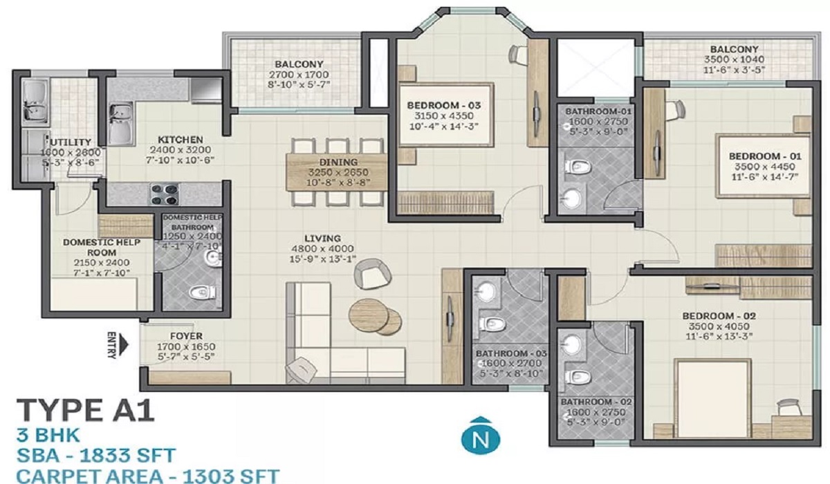 Sobha Victoria Park on Hennur Road, Bangalore Floor Plan