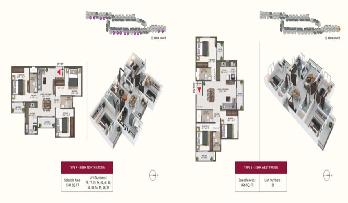 Floor Plan of 2BHK Apartments