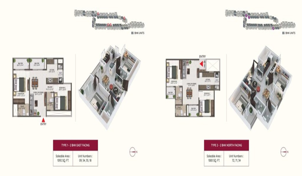 Sowparnika Euphoria 3BHK Apartments Floor Plan