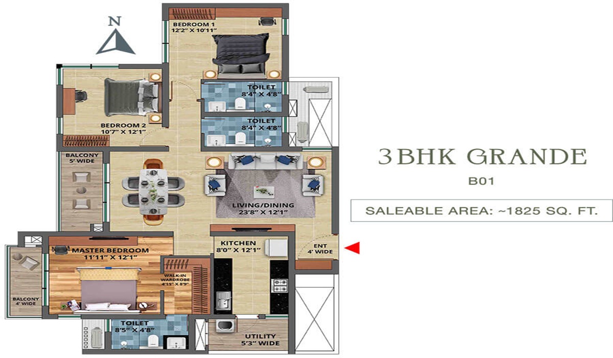 TVS Emerald Isle of Trees, Rachenahalli, Bangalore Floor Plan