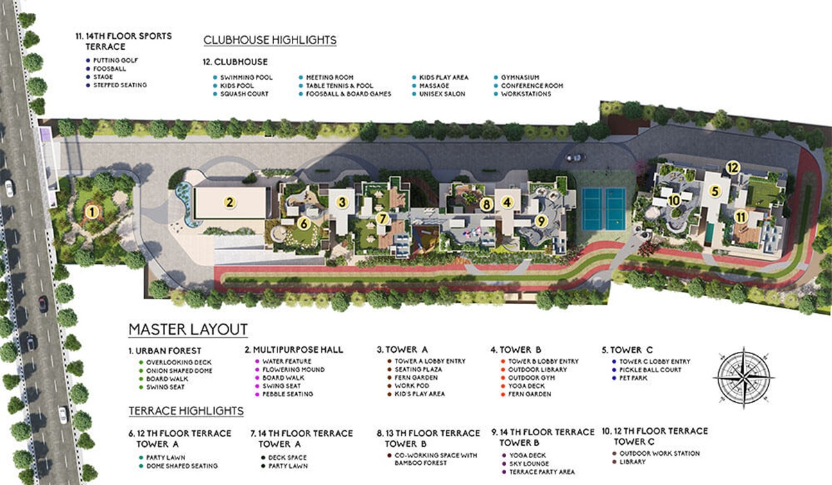 TVS Emerald Isle of Trees, Rachenahalli, Bangalore MasterPlan