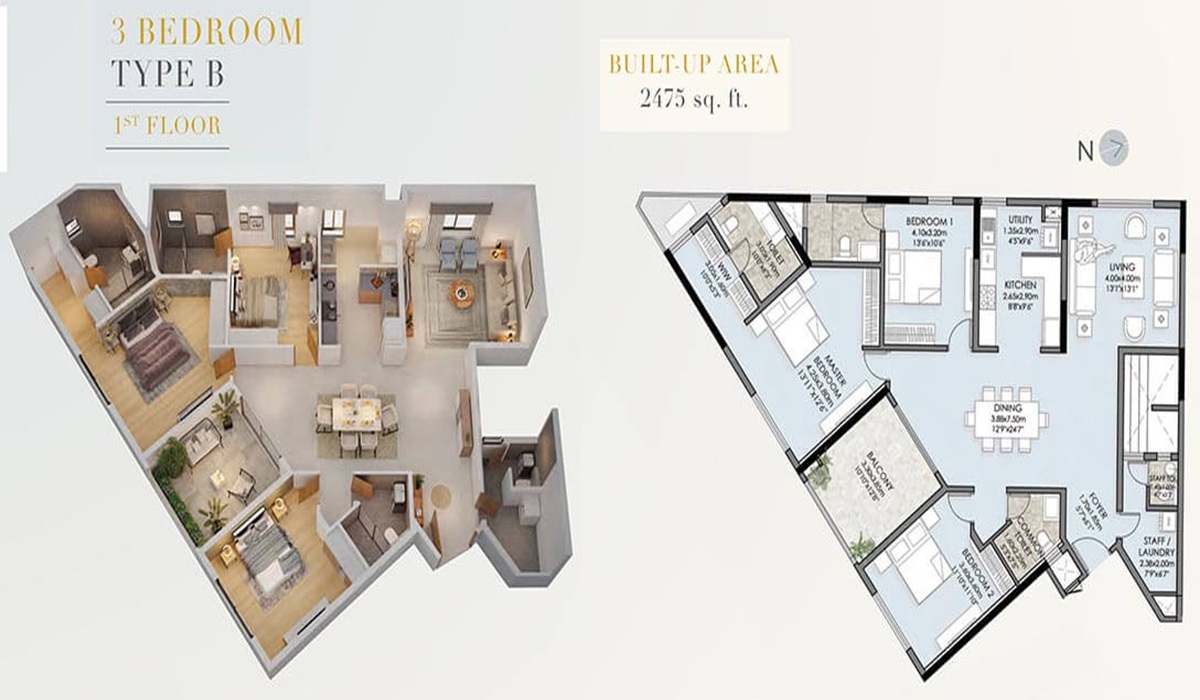 Vaishnavi Premiere 3 BHK Apartments Ulsoor