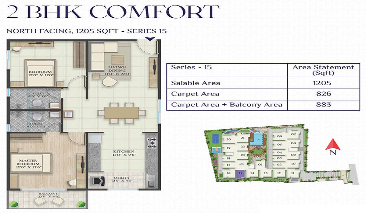 Floor Plan Abhee Riviera Royale in Kudlu, HSR Layout, Bangalore