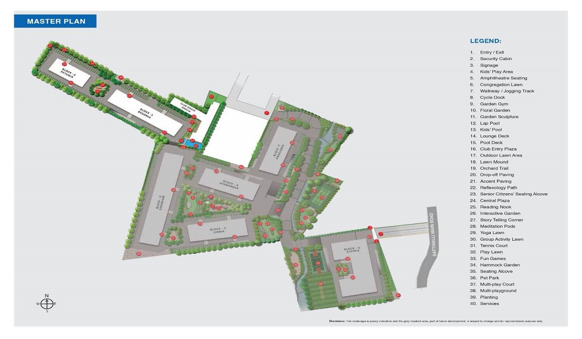 Master Plan Adarsh Tropica off Sarjapur Road, Bangalore