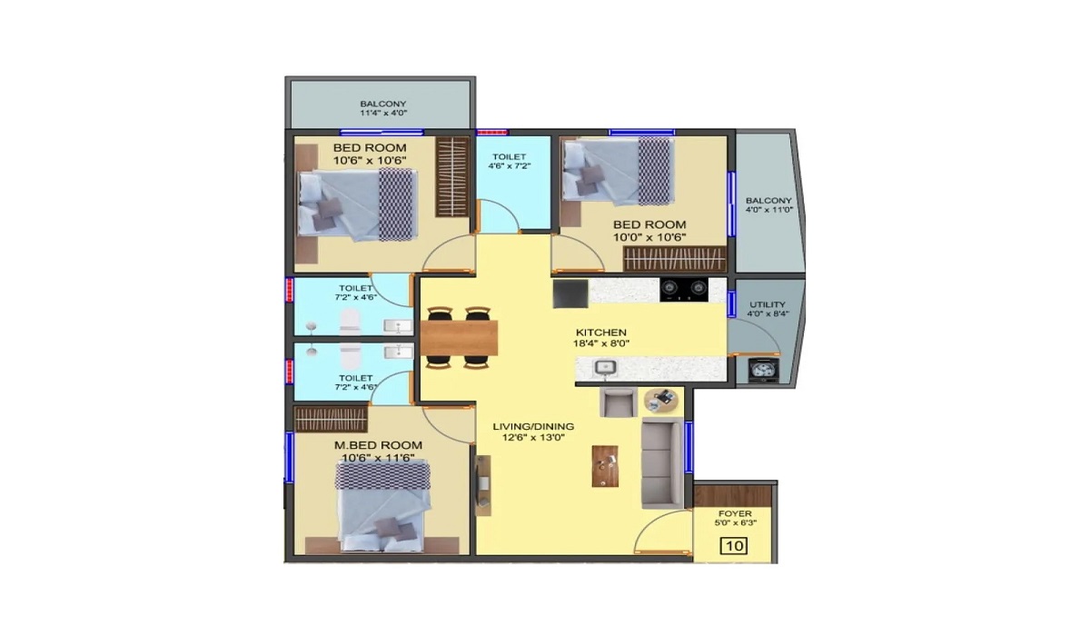 Floor Plan DS-MAX Sky Samurai on Soukya Road, Whitefield, Bangalore