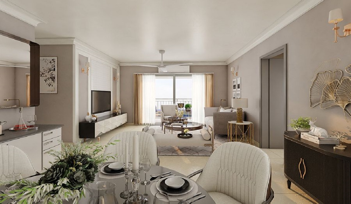 Spacious Apartment Interiors at Prestige Camden Gardens in Thanisandra Road, Bangalore