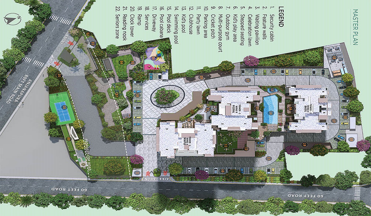 Sattva Forest Ridge JP Nagar Bangalore Master Plan