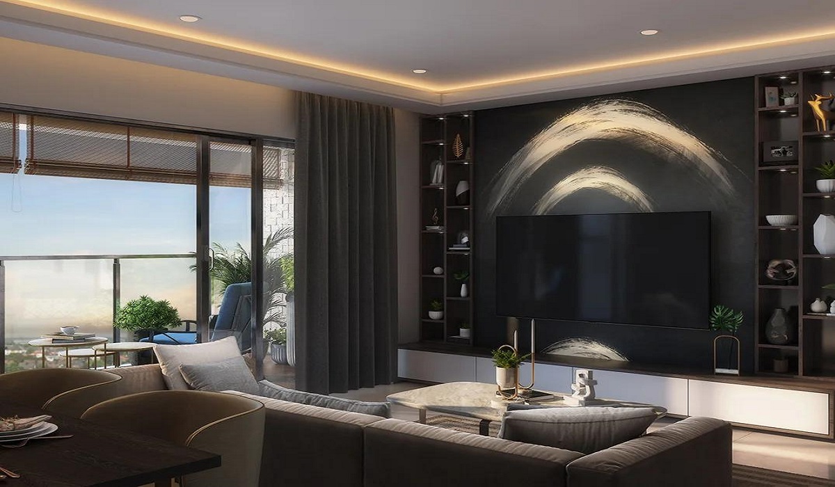 Living Area view at Sattva Lumina in Yelahanka, North Bangalore